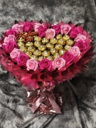 Bukiet serce Ferrero 