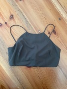 Missguided crop top krótki khaki