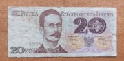 Banknot 20 zł z 1982r, Seria L
