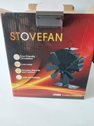 Zasilany ciepłem wentylator kominkowy, 8 łopatek czarny