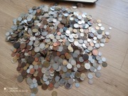 Zestaw ponad 10 kilogramów monet świat od złotówki.