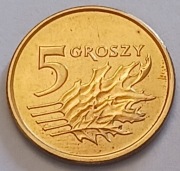 5 gr groszy 2002 r. ładna