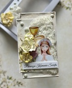 Kartka Komunijna Pierwsza Komunia Święta Handmade 