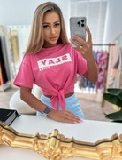 Koszulka T-shirt SLAY WMNS różowa z wiązaniem rozmiar S 
