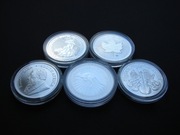 Srebrne monety bulionowe "wielka piątka" 5x1 oz 2024r.