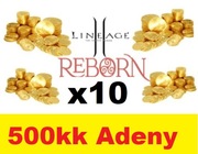 L2 REBORN ETERNAL X10  500KK 500 MLN ADENY ADENA L2REBORNX10 NEW LINEAGE 2