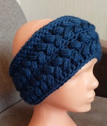 Wełniana opaska wykonana na szydełku - handmade! Rękodzieło! 