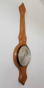 Stary, duży, piękny barometr drewniany, 84 cm