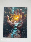 Obrazy malowane ręcznie akwarelami na blejtramie na płótnie 