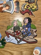 Malowane na drewnie na sklejce postacie z Bajek w ręczną