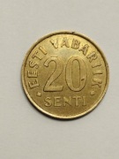 Sprzedam monetę Estonia 20 senti 1992r. stan bdb.