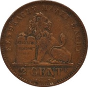 Belgia 2 centimes 1905, KM#36