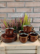 Komplet porcelitowy Pruszków. Vintage. PRL