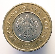 2 ZŁOTE 2024 MONETA [nr 145] > DESTRUKT > SŁABO WYBITY ORZEŁ