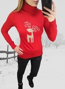 Cienki golf z aplikacją świąteczną firmy Azara 