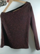 Bluzka damska na jedno ramię z połyskującą nitką In Vogue M/L