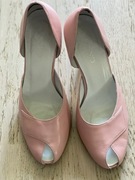 Buty szpilki skórzane Ryłko różowe rozm. 38 + GRATIS