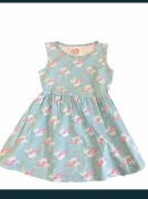 letnia SUKIENKA flamingi *YD* r.116/122 bawełna