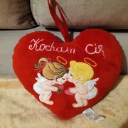 Serce poduszka, walentynki, maskotka, pluszak, przytulanka, prezent ! 