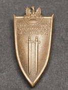 Odznaka Grunwaldu wraz z legitymacją 1946 Płk A. Skiba