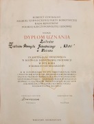 Edward Gierek i Piotr Jaroszewicz dyplom z podpisami rok 1972 format A3