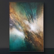 Pejzaż, abstrakcja, olej, 70x100cm, Monika Seroka