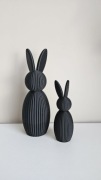 Zestaw dekoracyjnych królików wielkanocnych (czarne)