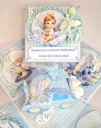 Pudełko exploding Pudełko na Chrzest Święty Pamiątka Chrztu Święgo Pudełko 