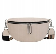 Damska torba nerka na ramię z zamkiem błyskawicznym i paskiem