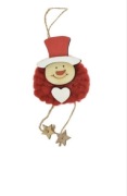Zawieszka choinkowa czerwony Bałwan 