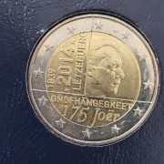 Luksemburg 2 euro, 2014 175.rocznica niepodległości  Luksemburga