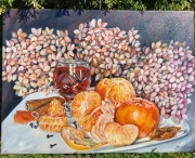 Obraz "Mandarynki" ręcznie malowany, 30x40 cm