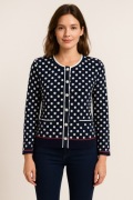 Sweter / kardigan Gerry Weber w grochy granat 36