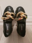 Mokasyny złoty łańcuch Seastar czarne r. 38