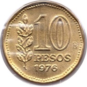 ARGENTYNA 10 peso 1976 KM# 72, UNC