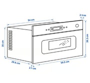 IKEA MATTRADITION kuchenka mikrofalowa pod zabudowe białą 31,7 cm gł