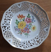 Patera Dresden stara porcelana ręcznie malowana złocenia sygnowana