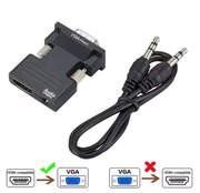 Konwerter HDMI na VGA Adapter 1080P VGA 3.5MM Audio Jack