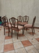 Mahoniowe krzesła kolonialne do salonu. Ładny stan. 6szt.