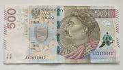 500 zł 2016 JAN III SOBIESKI SERIA AA 3050092 BANKNOT KOLEKCJONERSKI