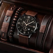 Prezent Dla Niego Zestaw Zegarek + 3 Bransoletki