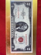 2 DOLARY USA CZERWONA PIECZEC 1963 PIEKNE !! SERIA A 331 489 10 A