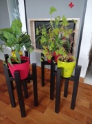 Stojak na kwiaty doniczki podstawa metalowy loft