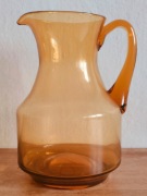 Dzbanek miodowożółty # Huta Laura Tarnów # vintage PRL