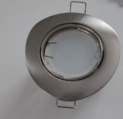 Oprawki metalowe koloru srebrnego do halogenów 50mm