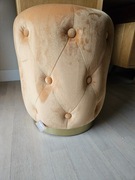 Pufa glamour okrągła ochra