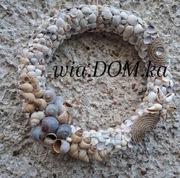 Wianek, dekoracja z muszelek o średnicy 35cm