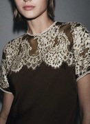 Xs 34 Zara satynowa sukienka z koronką ze limited edition