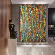 Obraz nowoczesny abstrakcja POLLO VERTUS 70cmx100cm