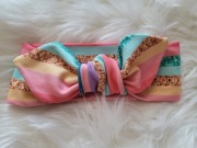 Opaski dziewczęce pin-up z kokardą Pasy brokat